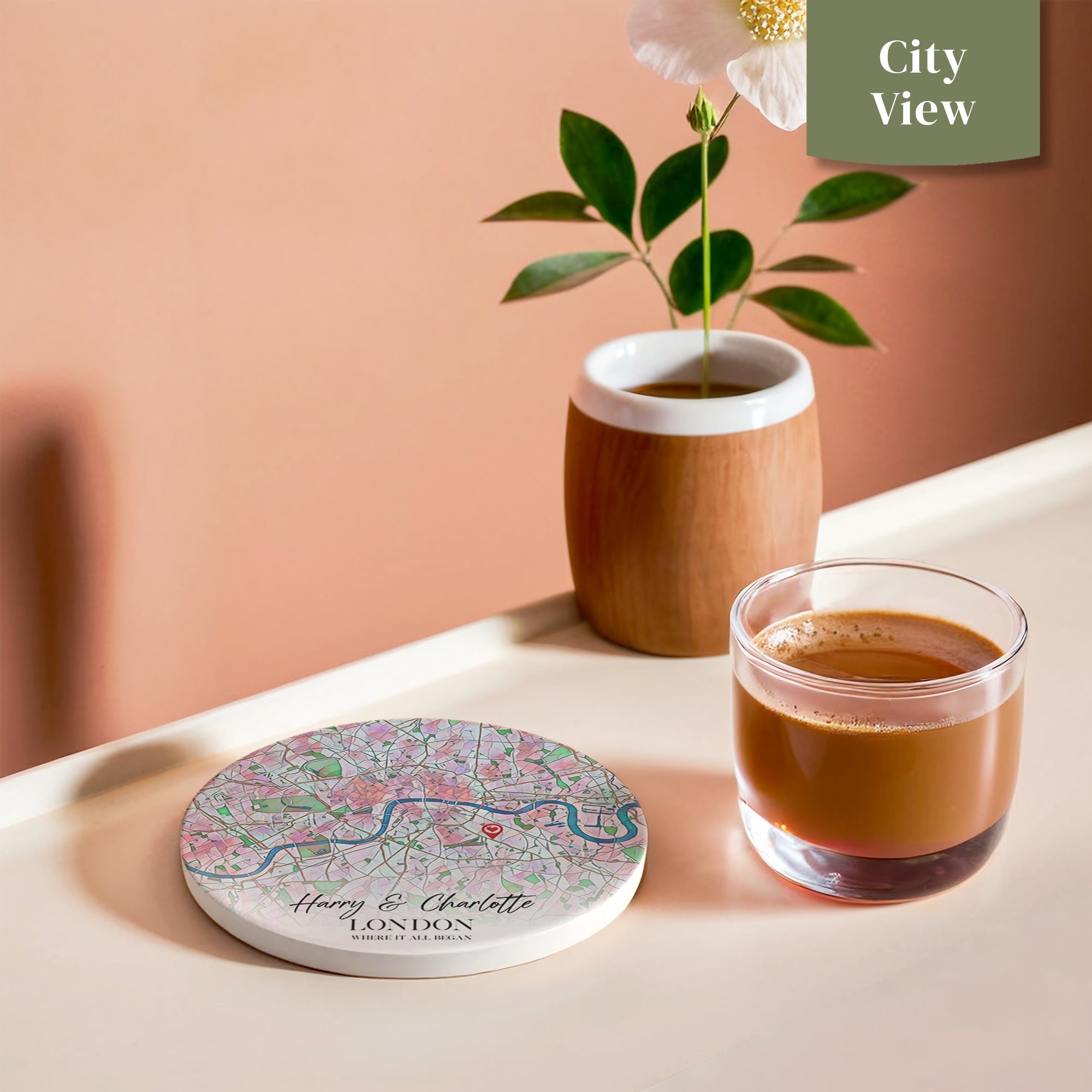 Custom Map Coasters - Ceramic Placemats - cmzart