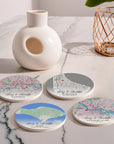 Custom Map Coasters - Ceramic Placemats - cmzart