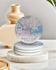 Custom Map Coasters - Ceramic Placemats - cmzart
