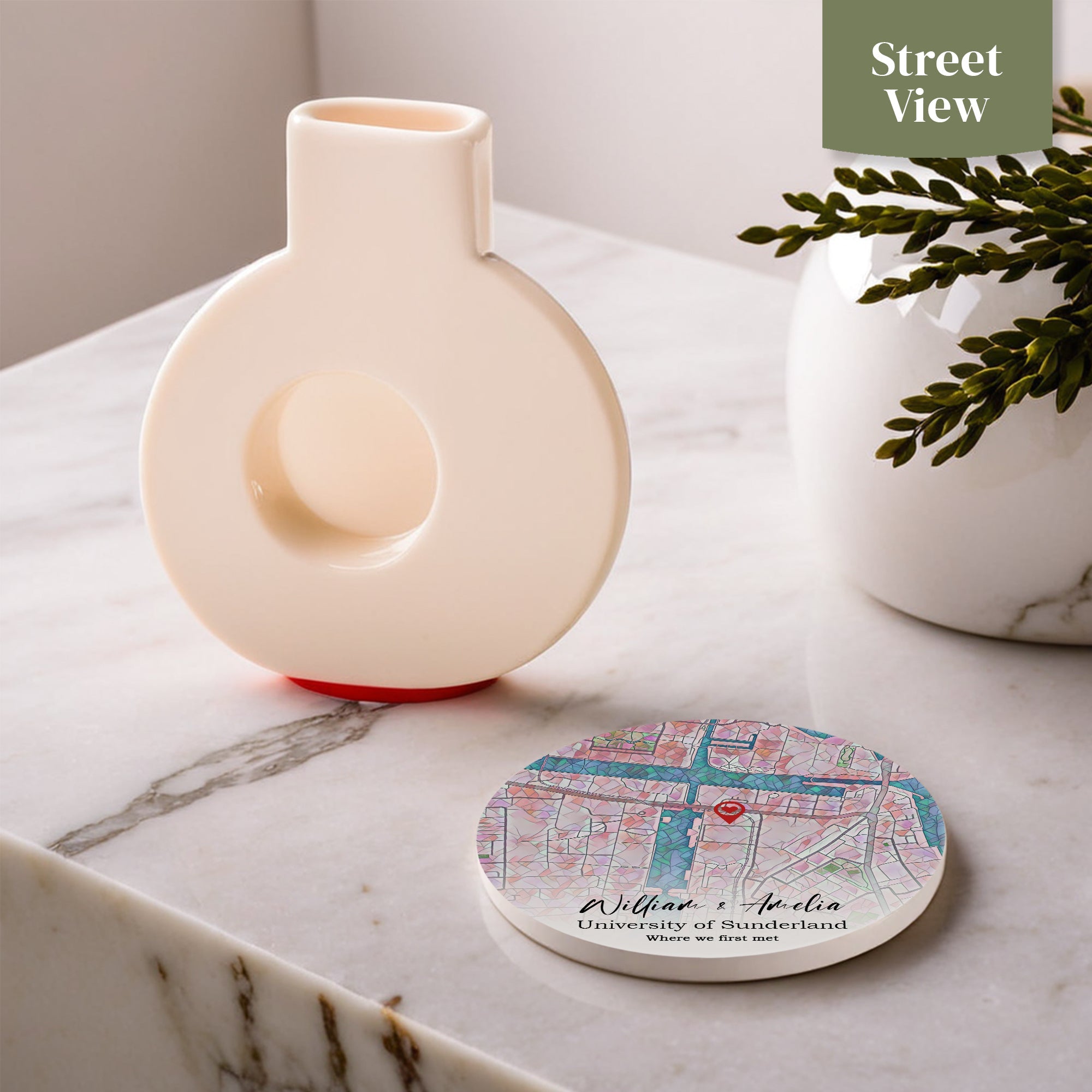 Custom Map Coasters - Ceramic Placemats - cmzart