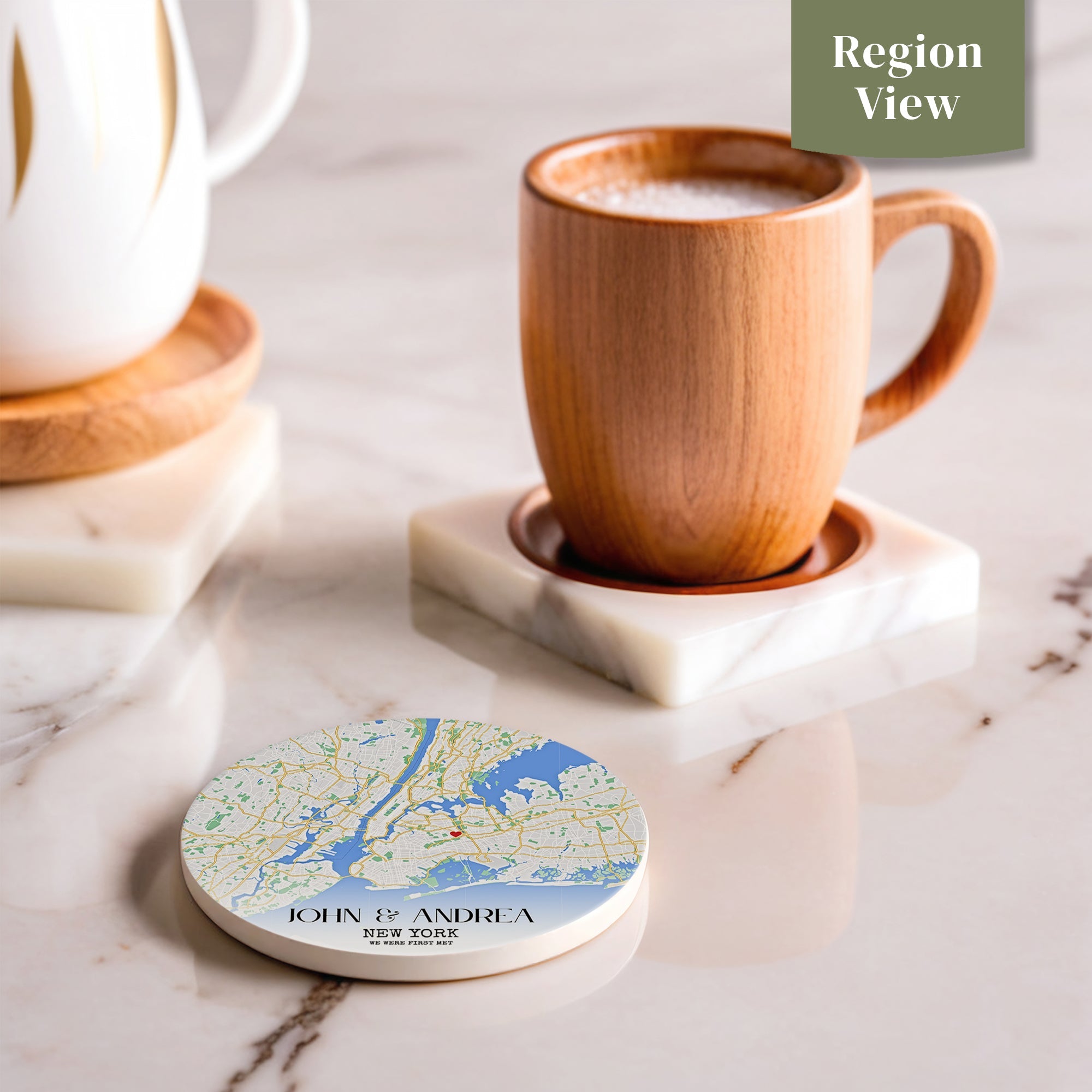 Custom Map Coasters - Ceramic Placemats - cmzart