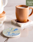Custom Map Coasters - Ceramic Placemats - cmzart
