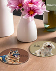 Custom Pet Portrait Coasters - Glass Placemats - cmzart