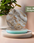 Dark Grey Marble - Design Coasters - Glass Placemats - cmzart