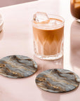 Dark Grey Marble - Design Coasters - Glass Placemats - cmzart
