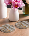 Dark Grey Marble - Design Coasters - Glass Placemats - cmzart