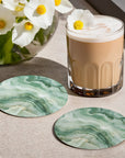 Light Green Marble - Design Coasters - Glass Placemats - cmzart