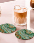 Light Green Marble - Design Coasters - Glass Placemats - cmzart