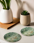 Light Green Marble - Design Coasters - Glass Placemats - cmzart