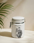Personalised Ceramic Jars - Couple Design Set of 2 - cmzart