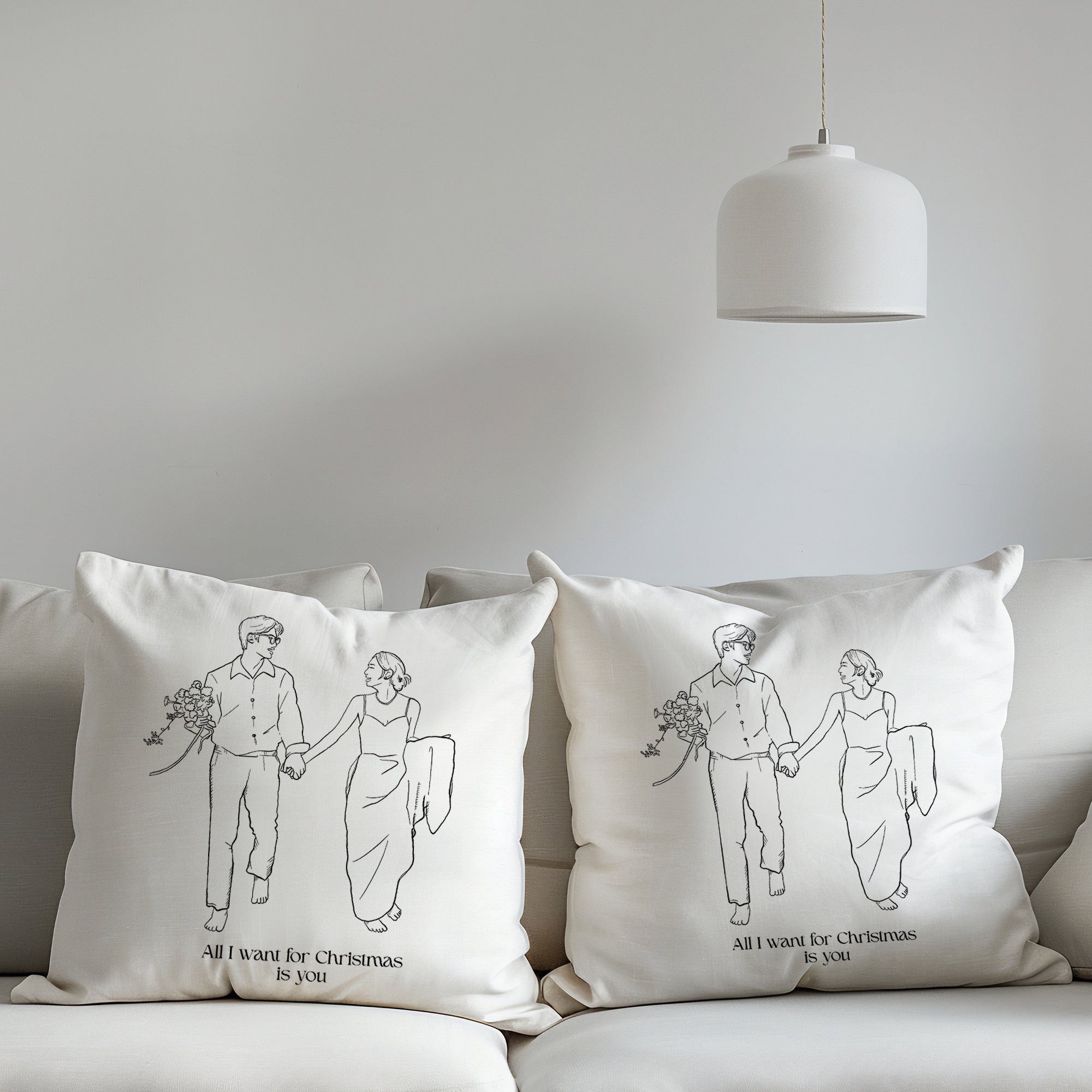 Personalised Wedding Cushion - Set of Two - cmzart
