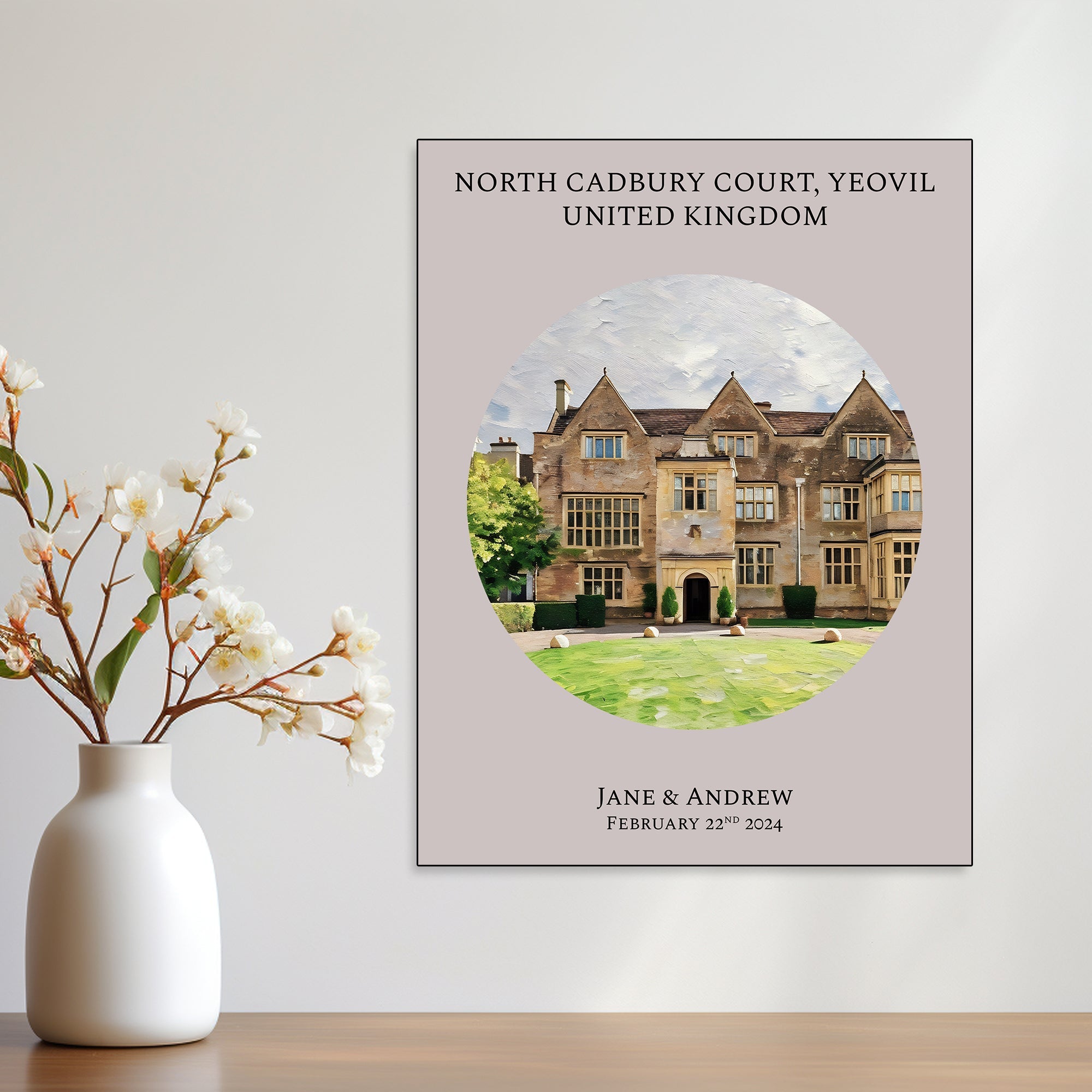 Personalised Wood Wall Art for Weddings - cmzart