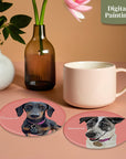 Pet Glass Coasters - Set of Two - cmzart