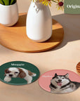 Pet Glass Coasters - Set of Two - cmzart