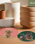 Pet Glass Coasters - Set of Two - cmzart