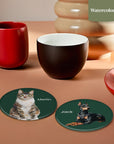 Pet Glass Coasters - Set of Two - cmzart