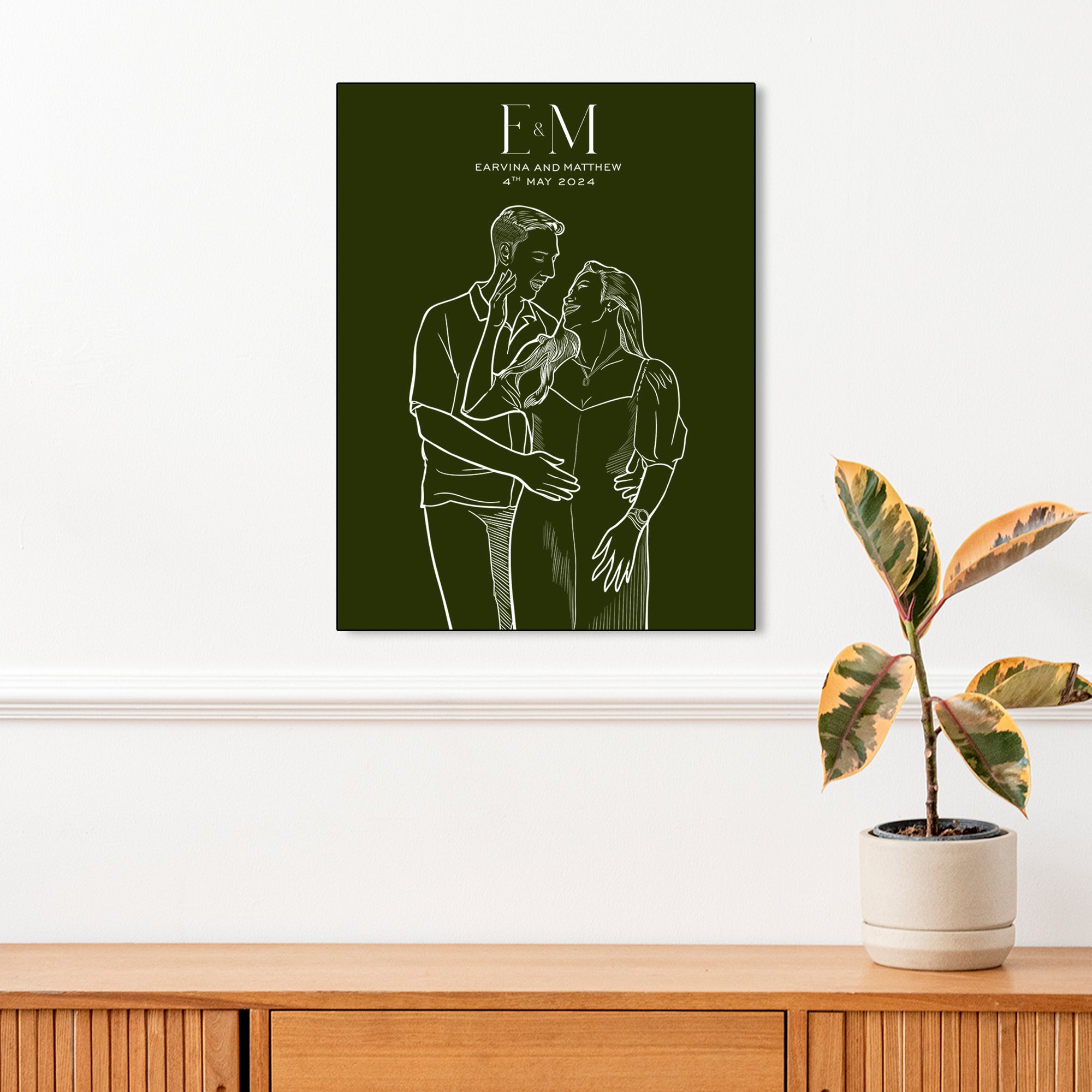 Personalised Wood Wall Art for Weddings