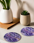 Purple Abstract Coasters - Glass Placemats - cmzart