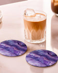 Purple Abstract Coasters - Glass Placemats - cmzart