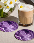 Purple Abstract Coasters - Glass Placemats - cmzart