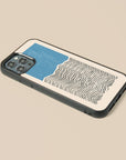 Blue Striped - Glass Phone Case - cmzart