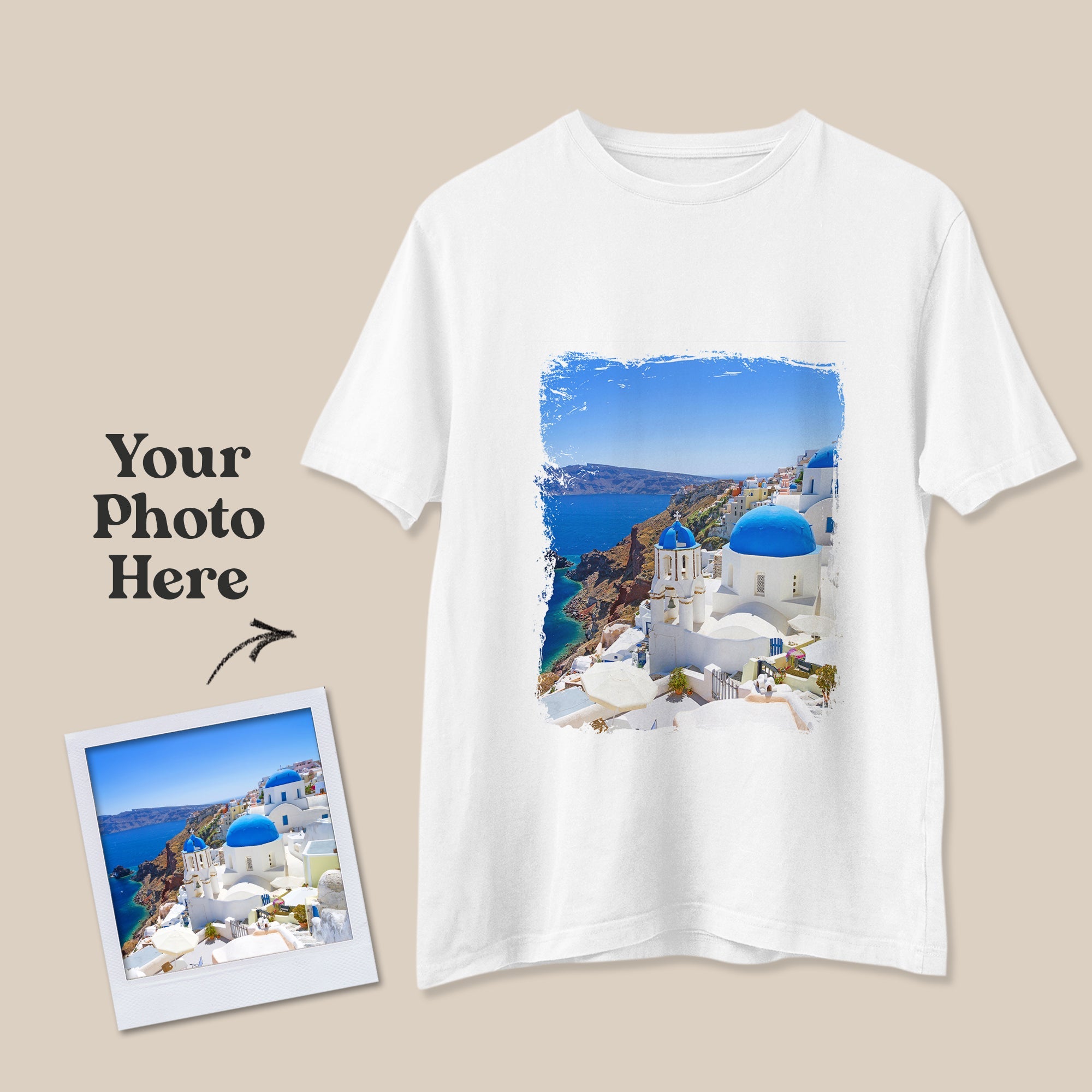 Custom Own Photo T-shirt - Slim-fit Unisex Tee - cmzart