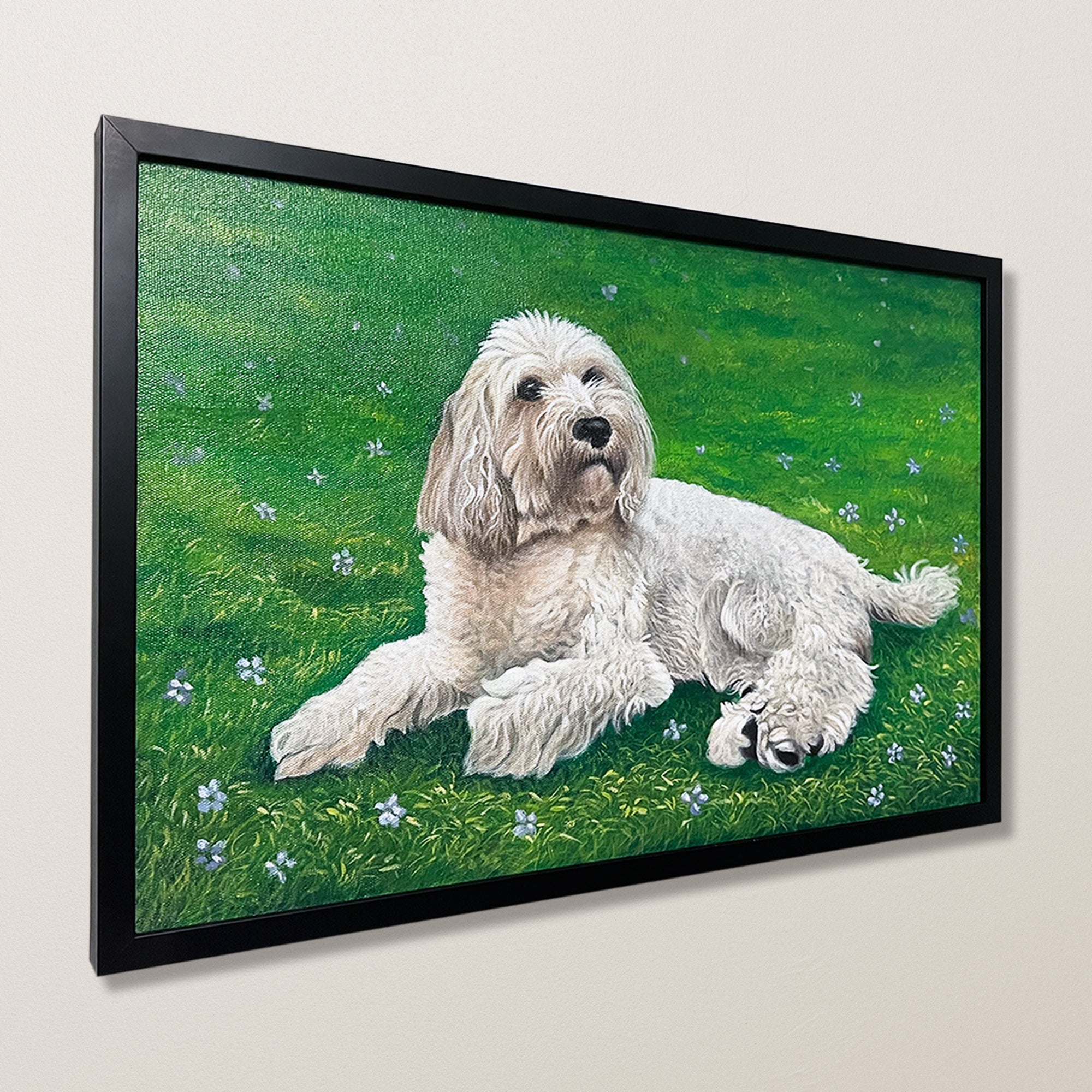 Custom dog canvas sales art