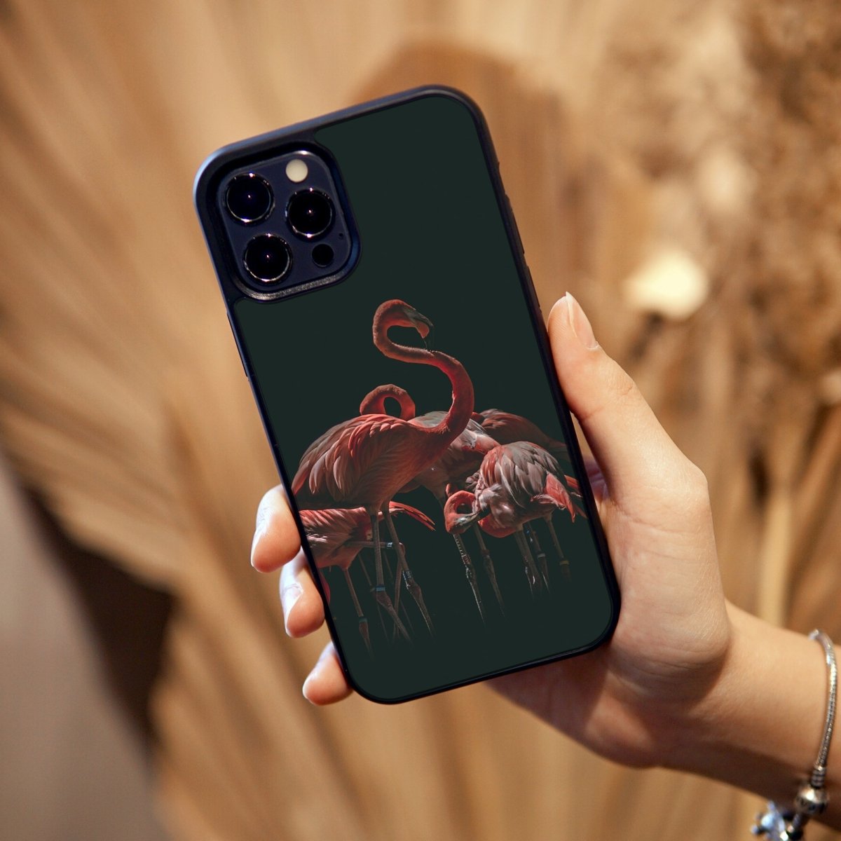 Flamingo - Glass Phone Case - cmzart
