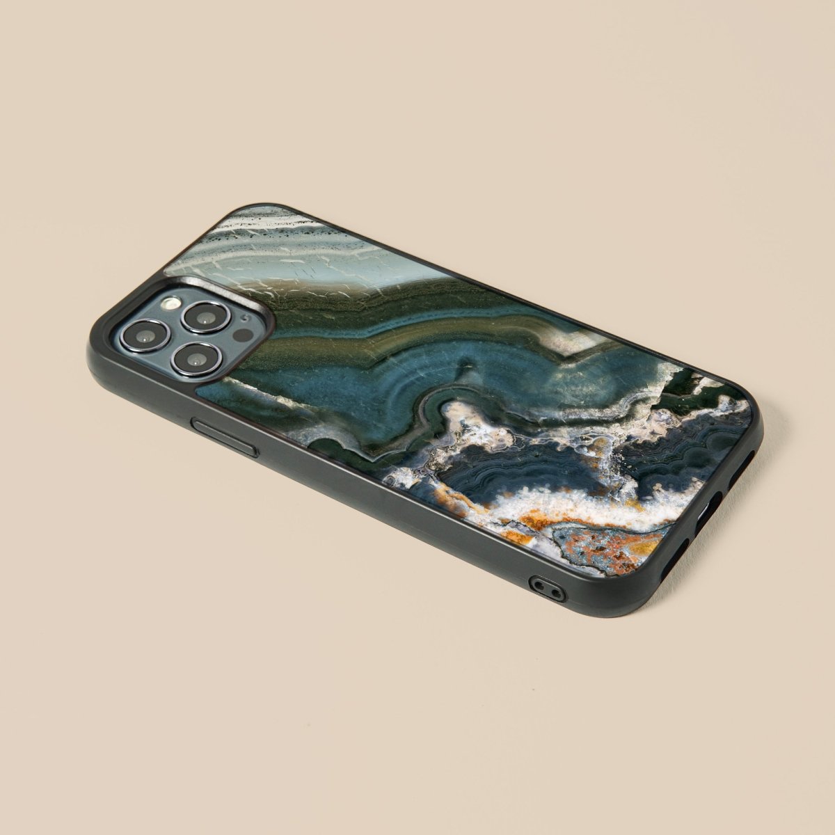 Labradorite Stone - Glass Phone Case - cmzart