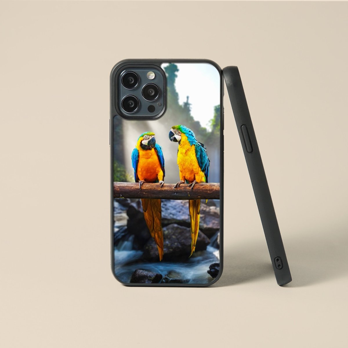 Macaw Bird - Glass Phone Case - cmzart