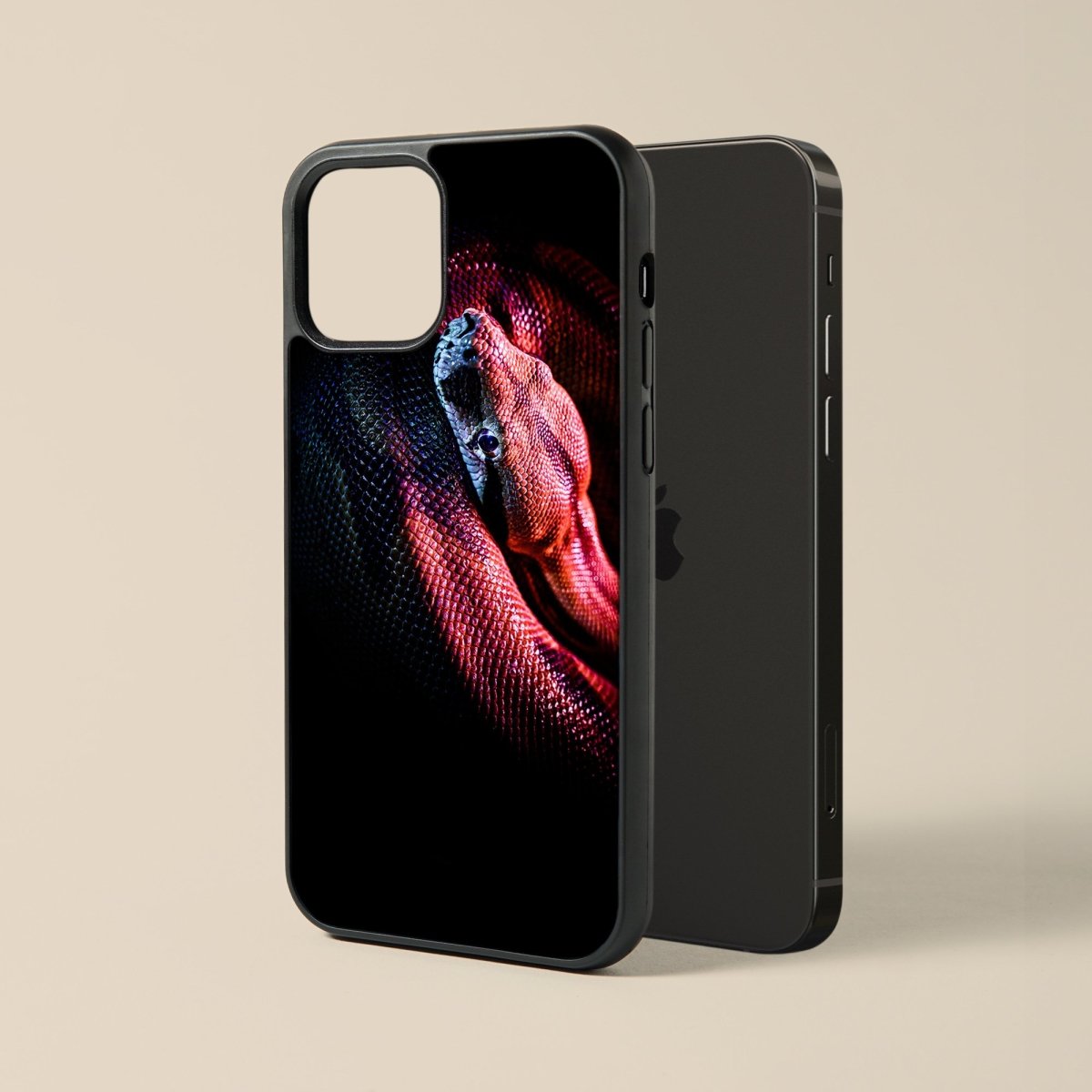 Red Viper Snake - Glass Phone Case - cmzart