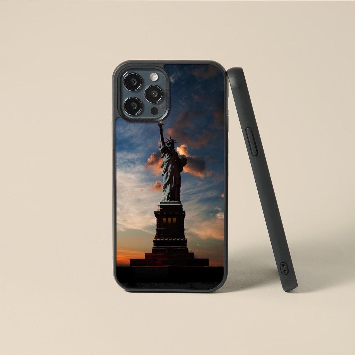 Statue Of Liberty - Glass Phone Case - cmzart