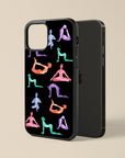 Yoga Poses - Glass Phone Case - cmzart