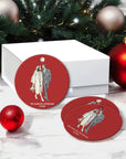 Ceramic Christmas Ornaments - Set of 3 in Gift Box - cmzart