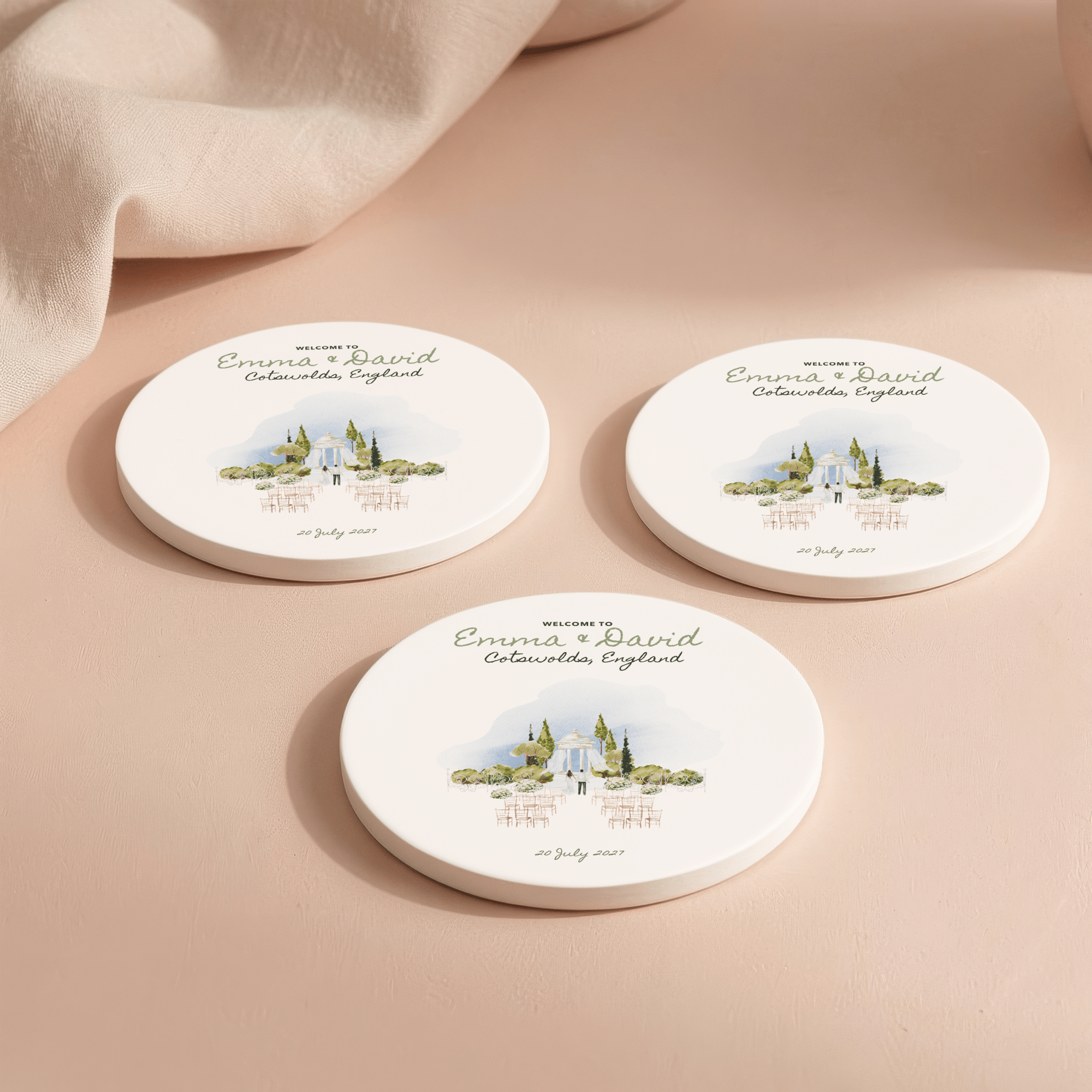 Custom Bulk Coasters - Wedding Favours, Businesses & Events - cmzart
