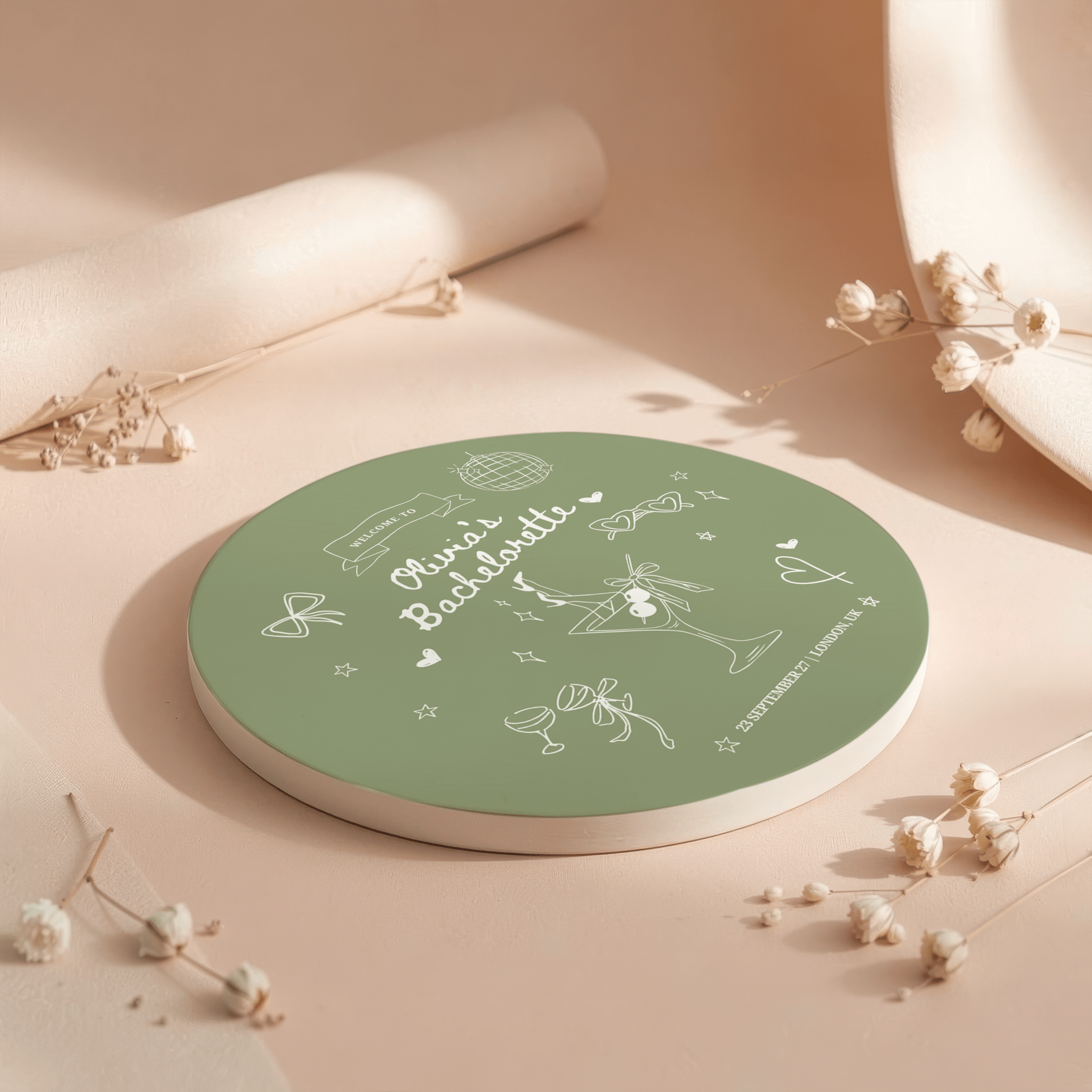 Custom Bulk Coasters - Wedding Favours, Businesses & Events - cmzart