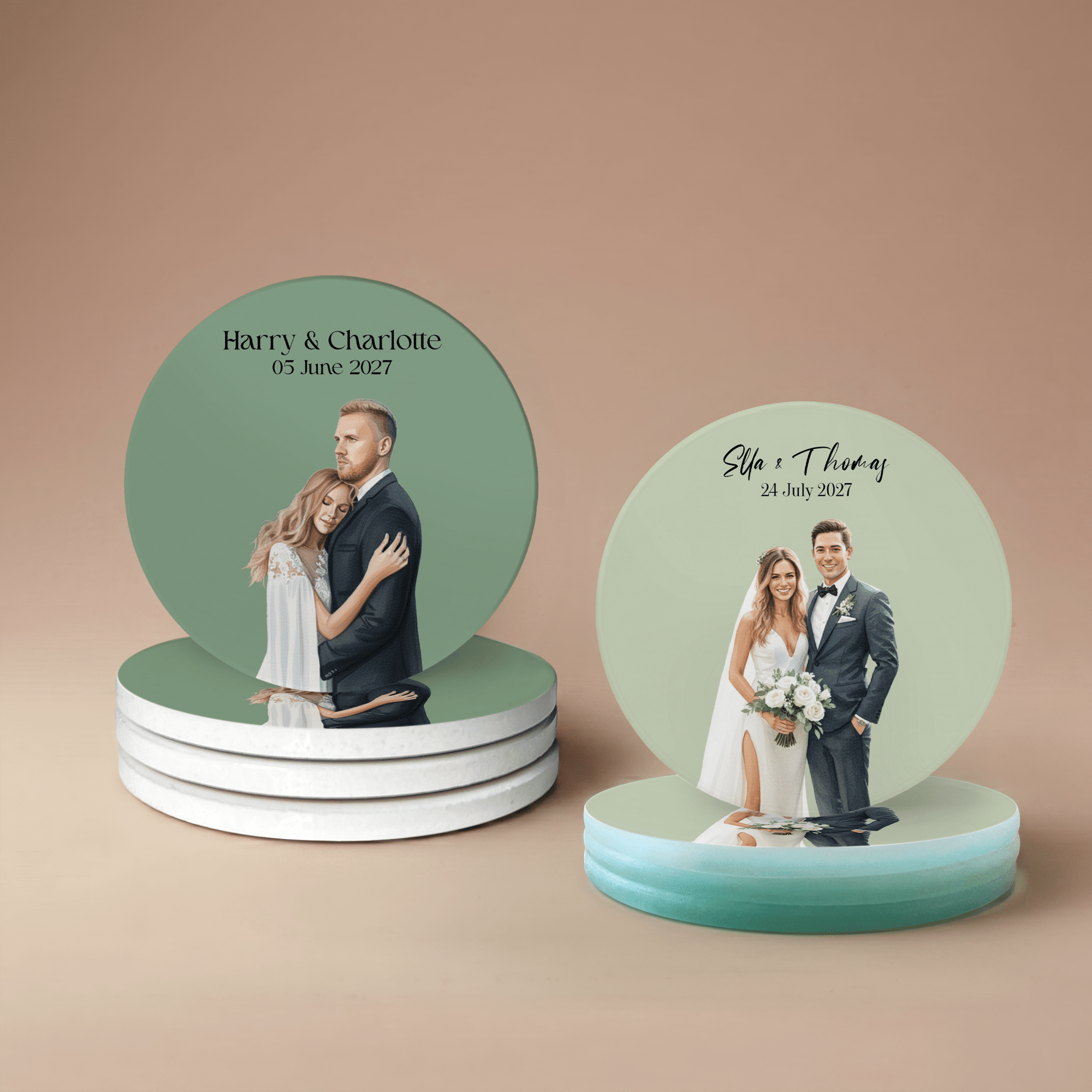 Custom Bulk Coasters - Wedding Favours, Businesses & Events - cmzart
