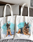 Custom Now & Then Pet Portrait Tote Bag - Double Sided Print - cmzart