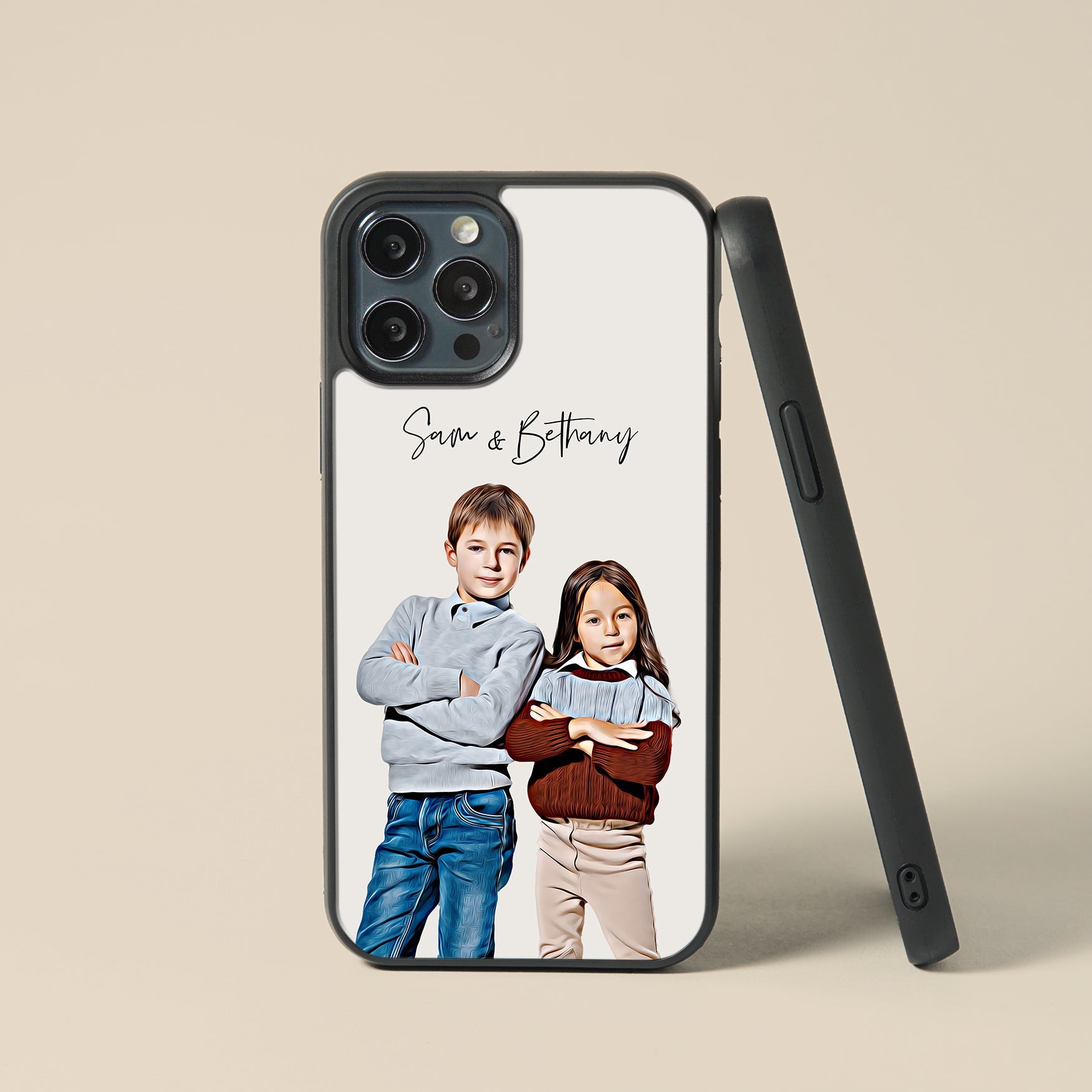 Custom People Portrait Phone Case - iPhone & Samsung Galaxy - cmzart