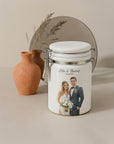 Personalised Ceramic Jars - Couple Design Set of 2 - cmzart