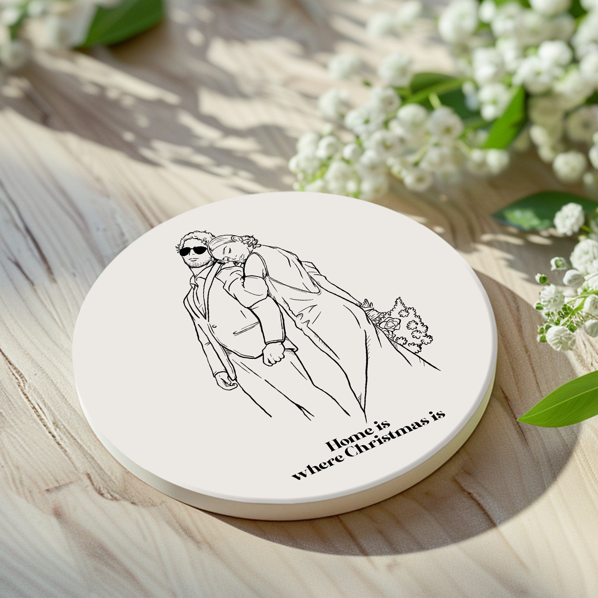 Personalised Set of Wedding Coasters - cmzart