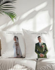 Personalised Wedding Cushion Covers - Set of Two - cmzart