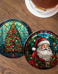 Stained Glass Christmas Coasters - 10 Designs - cmzart