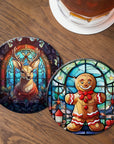 Stained Glass Christmas Coasters - 10 Designs - cmzart