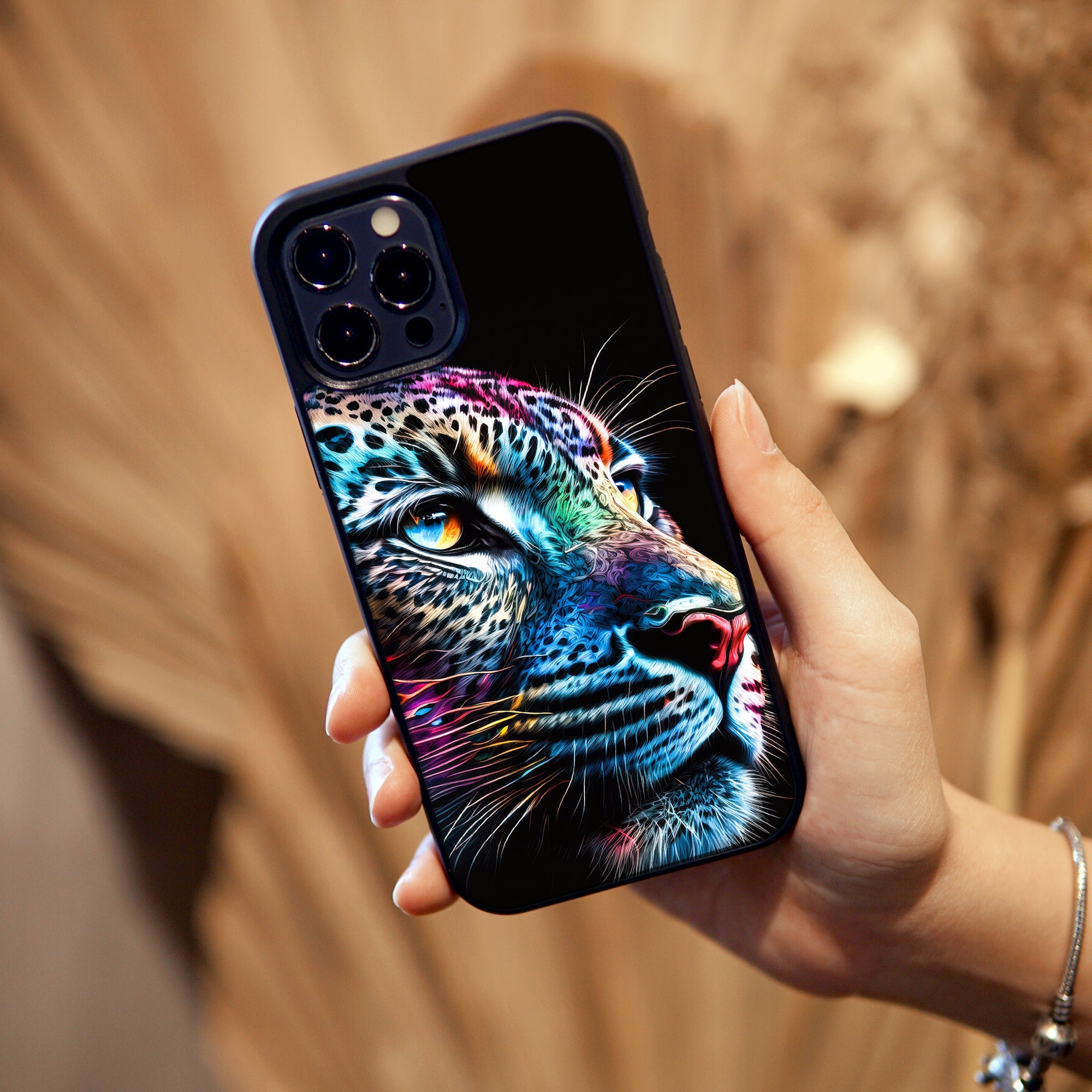 Big Cats Watercolour Art - Custom Glass Phone Case - cmzart