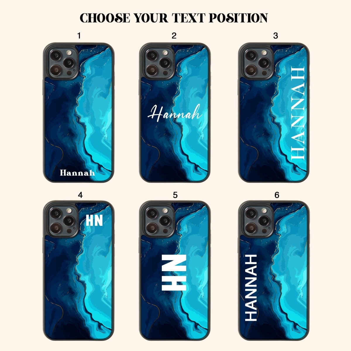 Blue Fluid - Custom Glass Phone Case - cmzart