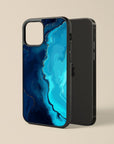 Blue Fluid - Glass Phone Case - cmzart