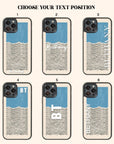 Blue Striped - Custom Glass Phone Case - cmzart