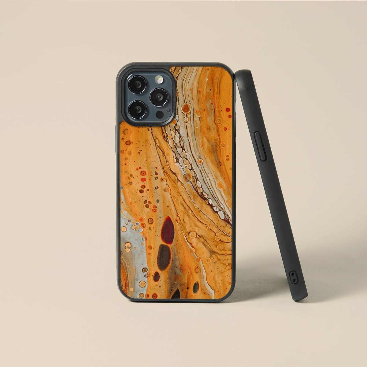 Burnt Tangerine - Glass Phone Case - cmzart