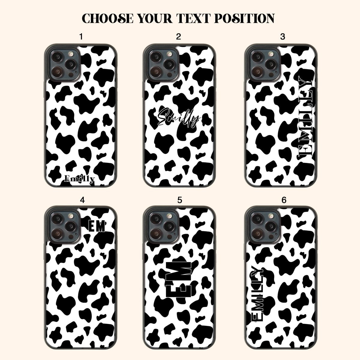 Cow Pattern Print - Custom Glass Phone Case - cmzart
